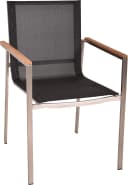 Garden Pleasure Stapelstuhl DENVER 2er Set Grau Braun Silber Bild 3