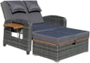 Garden Pleasure Multifunktionssofa BARI mit Tisch und verstellbarer Lehne Bild 3