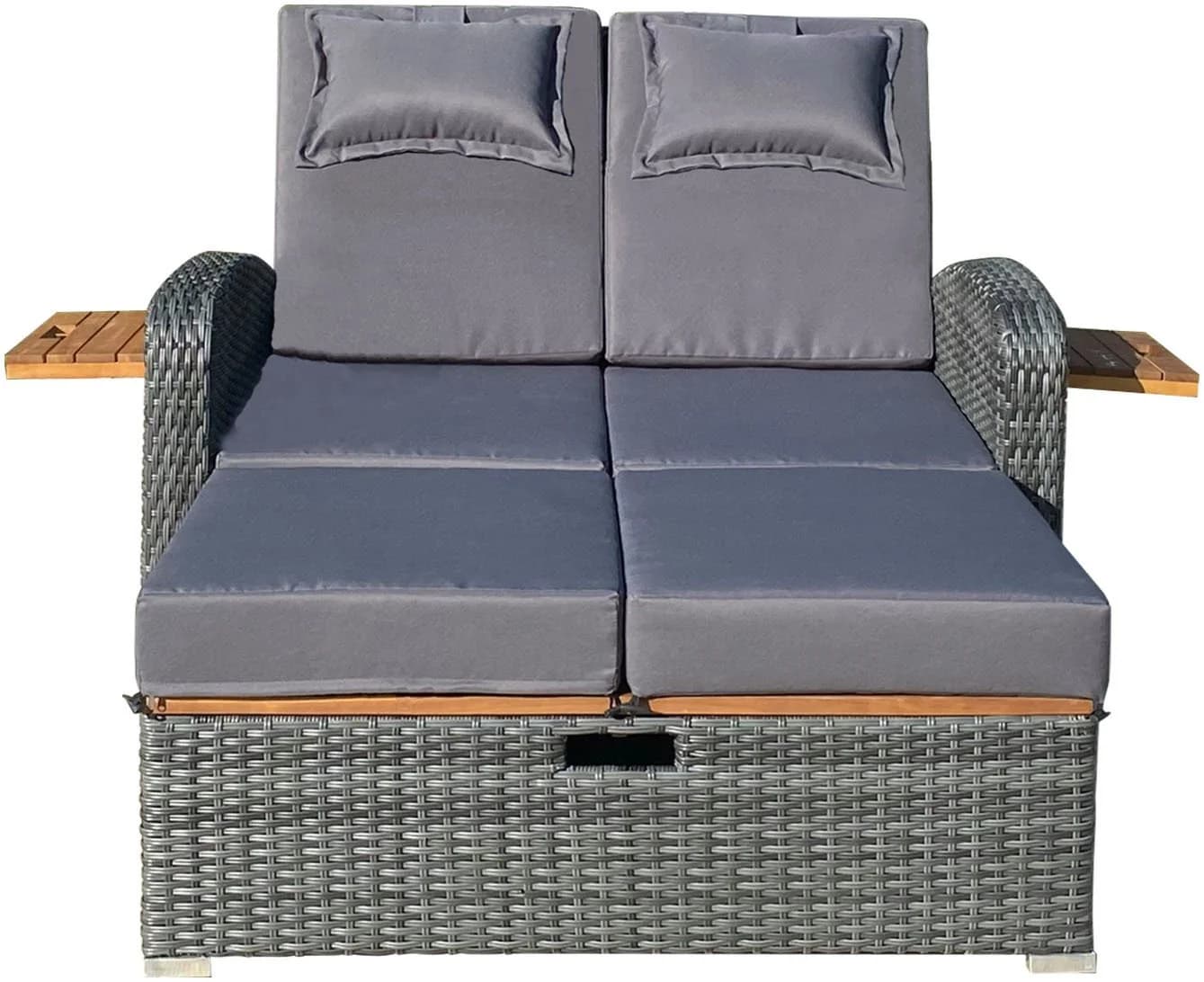 Garden Pleasure Multifunktionssofa BARI mit Tisch und verstellbarer Lehne - Bild 4