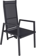 Garden Pleasure Armlehnstuhl SINTRA Schwarz/Grau mit verstellbarer Rückenlehne Bild 1