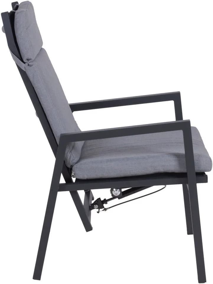 Garden Pleasure Armlehnstuhl SINTRA Schwarz/Grau mit verstellbarer Rückenlehne - Bild 5