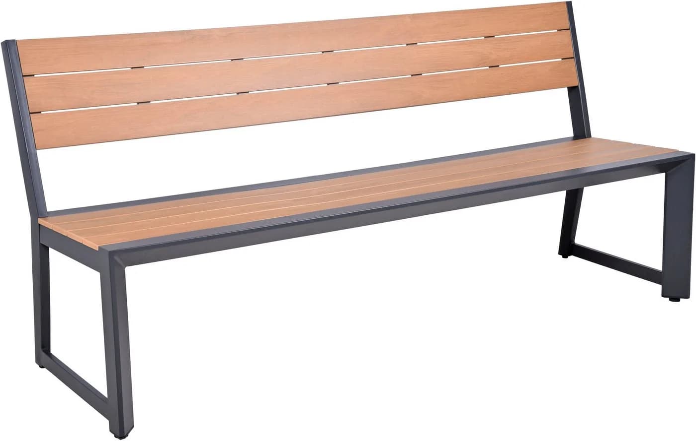 Garden Pleasure Sitzbank SILEA Anthrazit Aluminium