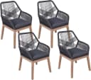 Garden Pleasure Armlehnstuhl POMONA Grau 4er Set Akazie Bild 2
