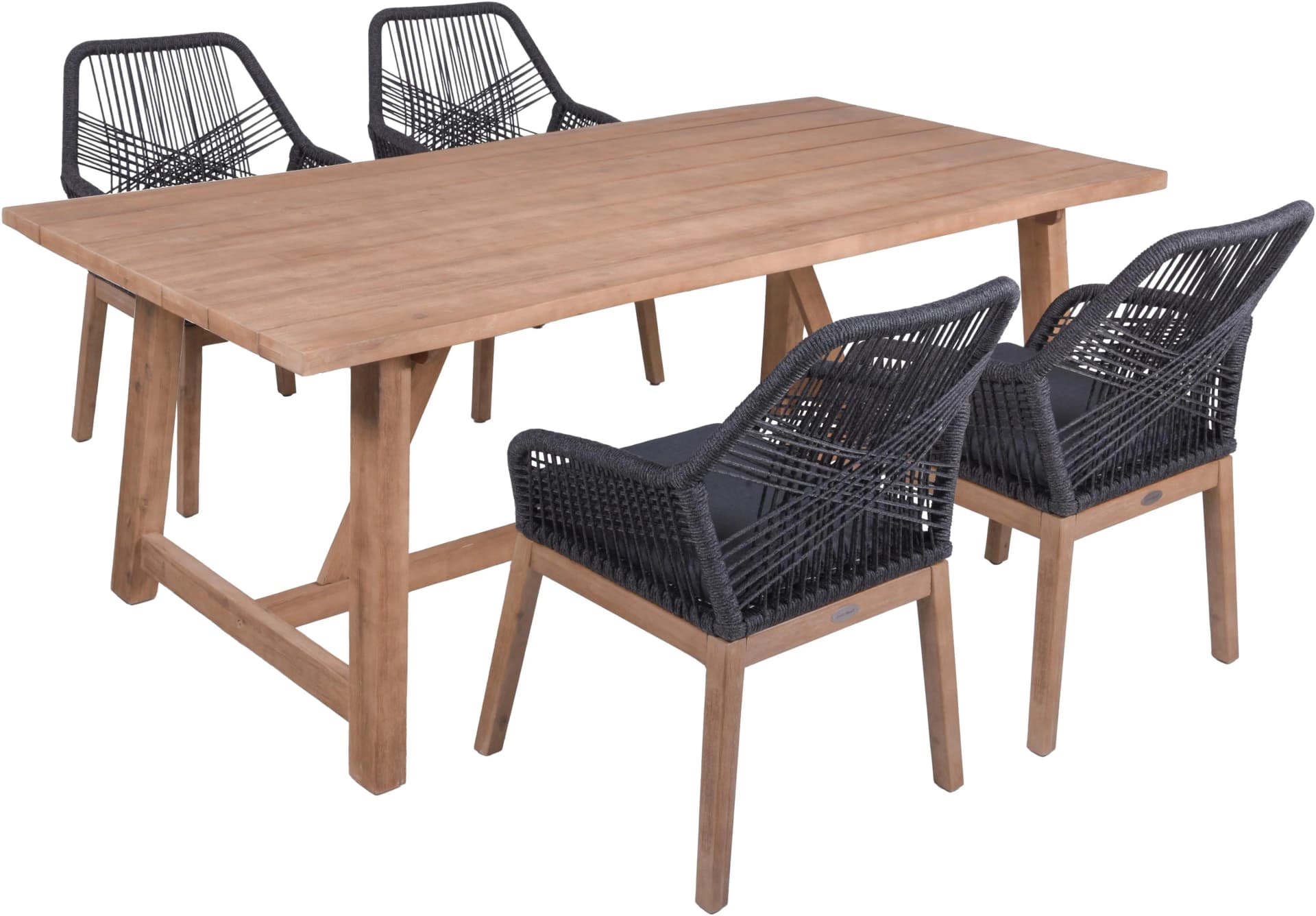 Garden Pleasure Garten-Essgruppe Oakland/Pomona Massivholz Akazie Braun