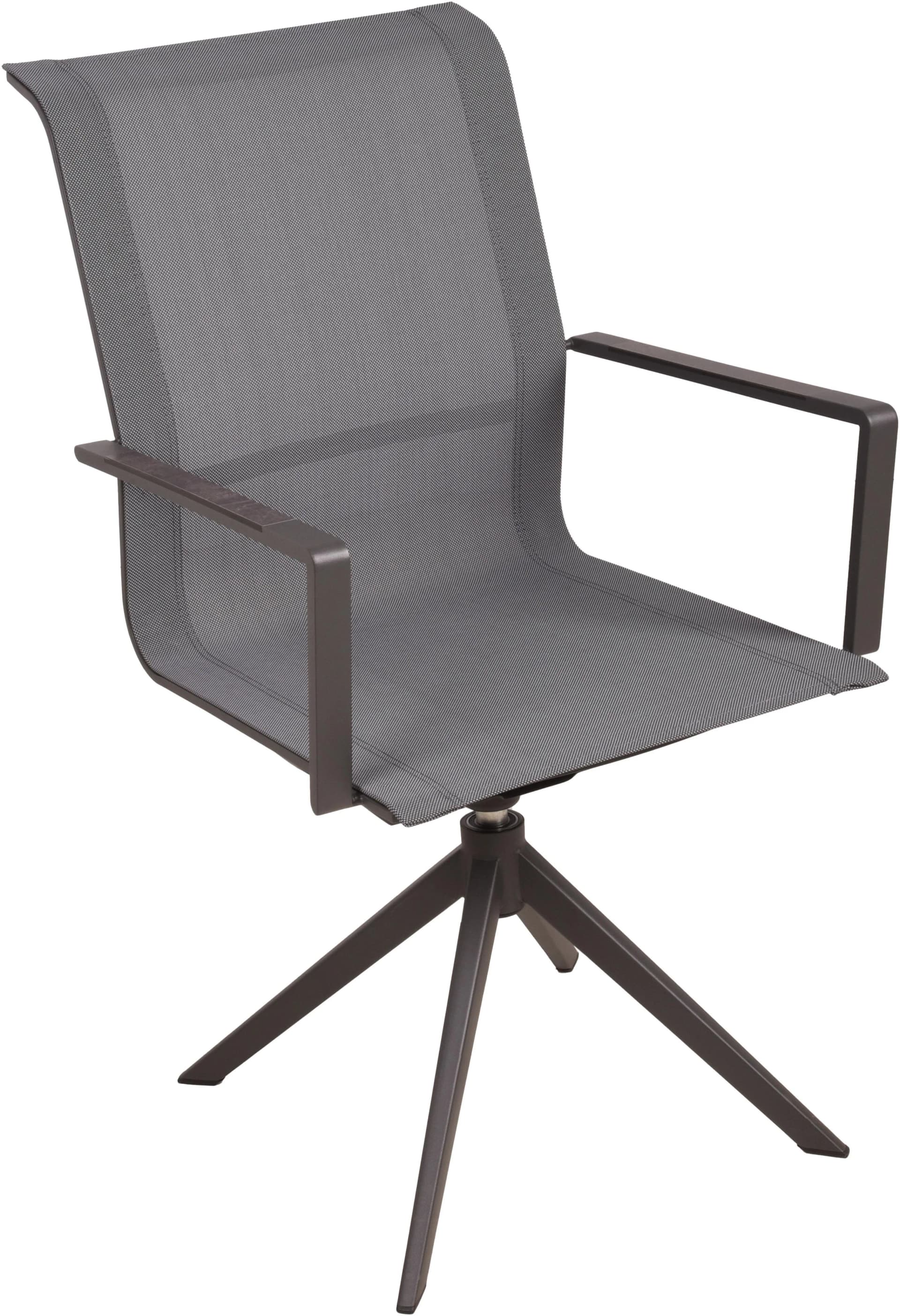 Garden Pleasure Drehstuhl ADRIA Anthrazit/Dunkelgrau mit Armlehnen