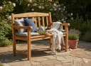 Garden Pleasure Gartenbank HOME Teak 2-Sitzer mit Herz-Motiv Bild 1