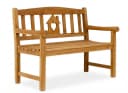 Garden Pleasure Gartenbank HOME Teak 2-Sitzer mit Herz-Motiv Bild 2