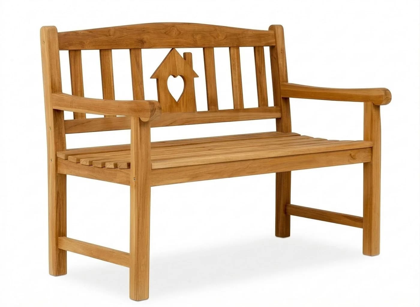 Garden Pleasure Gartenbank HOME Teak 2-Sitzer mit Herz-Motiv - Bild 2