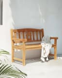 Garden Pleasure Gartenbank HOME Teak 2-Sitzer mit Herz-Motiv Bild 4