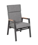 Garden Pleasure Stapelstuhl BARLETTA Schwarz/Dunkelgrau Aluminium Bild 1