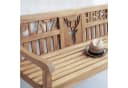 Garden Pleasure Gartenbank Teak 3-Sitzer mit Armlehne Hirsch-Motiv Bild 3