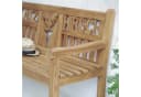 Garden Pleasure Gartenbank Teak 3-Sitzer mit Armlehne Hirsch-Motiv Bild 4