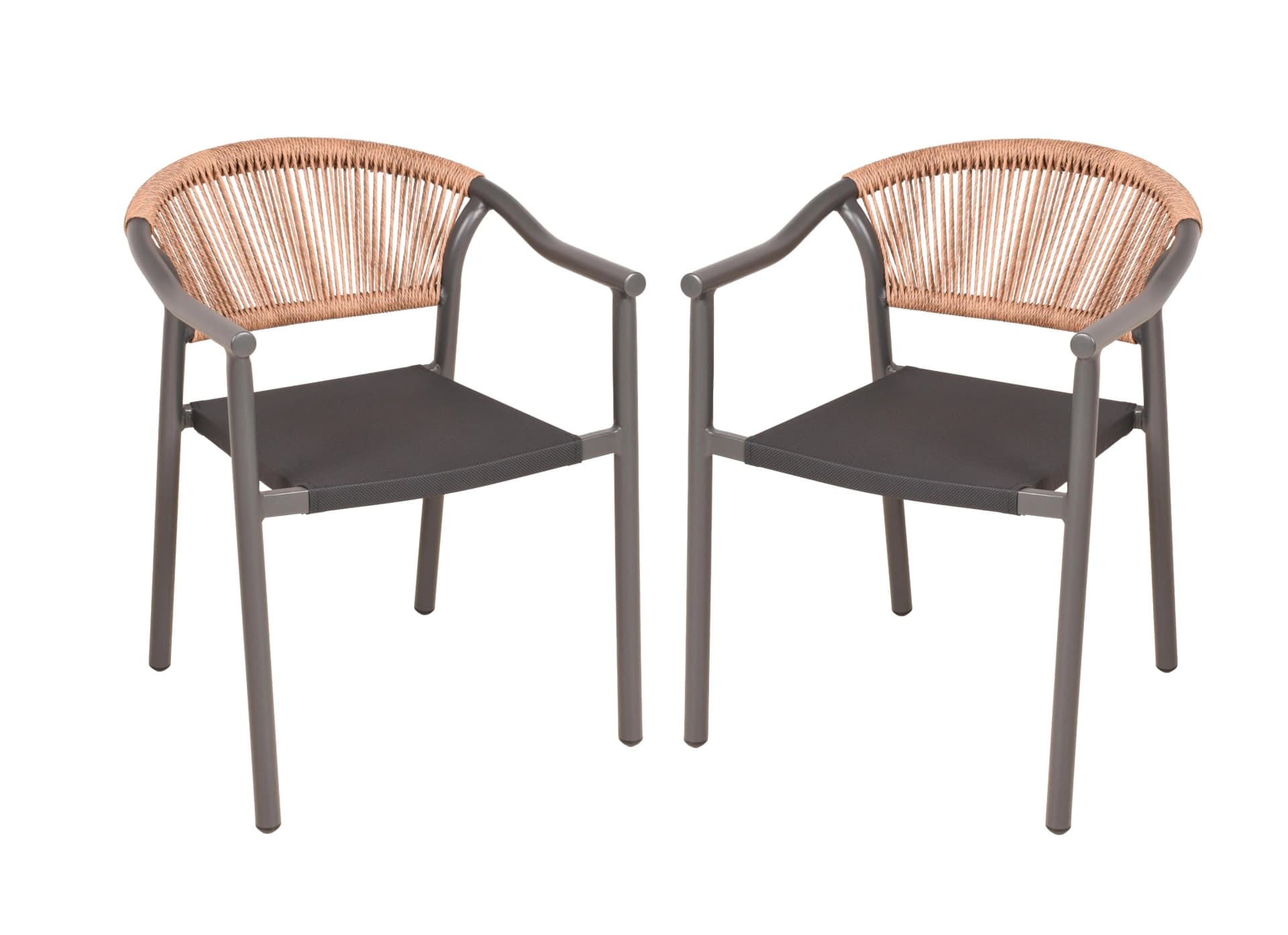Garden Pleasure Stapelstuhl NOVARA Anthrazit Aluminium