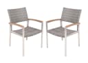 Garden Pleasure Stapelstuhl LIVORNO Aluminium Hellgrau Bild 1