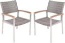 Garden Pleasure Stapelstuhl LIVORNO Aluminium Hellgrau Bild 2