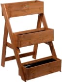 Dobar Dreistufige Pflanztreppe aus Holz Braun Bild 4