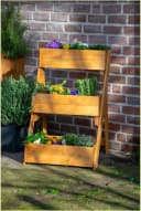 Dobar Dreistufige Pflanztreppe aus Holz Braun Bild 5