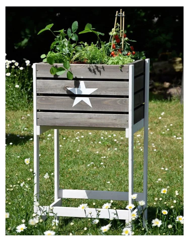 Dobar Hochbeet Blumenkasten 49x42x90cm Holz - Bild 4