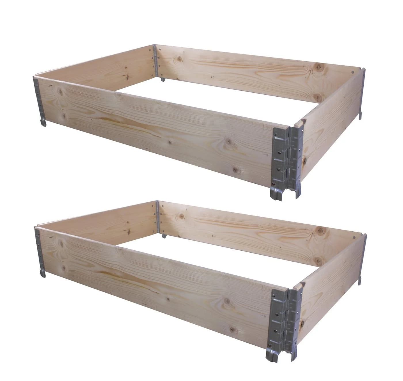 BigDean 2x Hochbeet Palettenrahmen 120x80x20cm Stapelbar - Bild 2