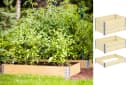 BigDean Kräuterbeet 3x Hochbeet Palettenrahmen 80x60x19,5cm Gartenbeet Aufsatzrahmen Bild 1