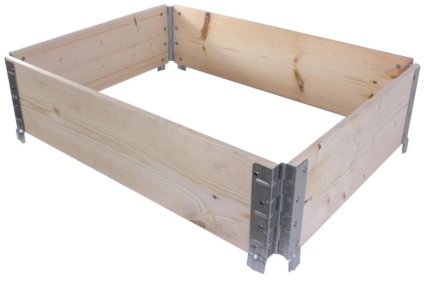 BigDean Kräuterbeet Hochbeet Palettenrahmen 80x60x19,5cm Gartenbeet - Bild 2