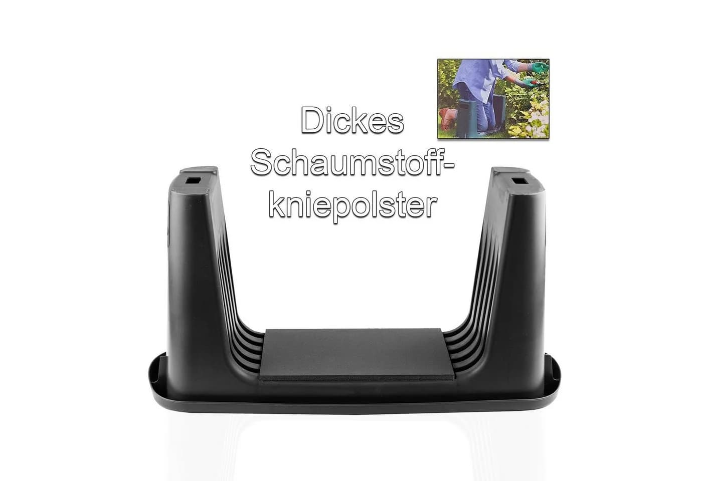 BigDean Kniebank Gartenbank mit Polsterung und Werkzeugfächern
