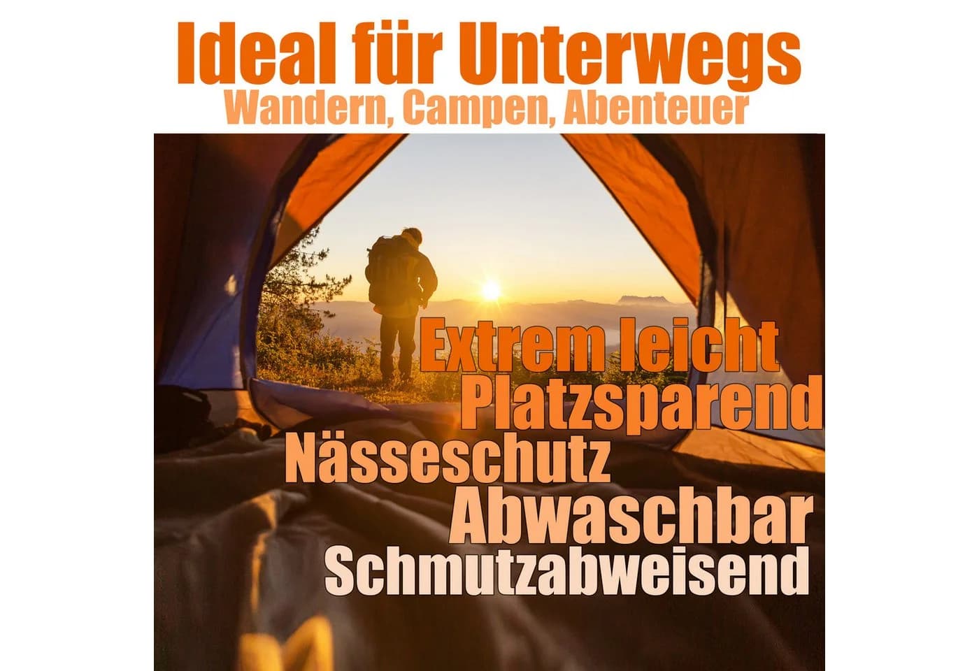 BigDean Thermositzkissen 2er Set Outdoor Alu Kissen Faltbar - Bild 3