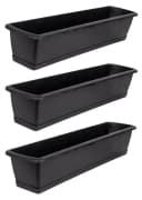 BigDean Balkonkasten Blumenkasten 3er Set mit Untersetzer UV-beständig Bild 2
