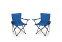 BigDean Campingstuhl 2er Set Blau Faltstuhl mit Getränkehalter Bild 2