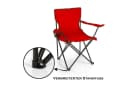 BigDean Campingstuhl 2er-Set Faltstuhl mit Getränkehalter Rot Bild 5
