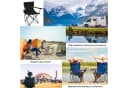 BigDean Campingstuhl 2x Faltstuhl Orange mit Getränkehalter Bild 1