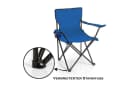 BigDean Campingstuhl Blau Klappbar mit Getränkehalter und Tragetasche Bild 5