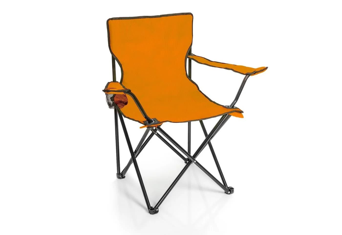 BigDean Campingstuhl Klappbar Orange mit Getränkehalter & Tragetasche - Bild 2