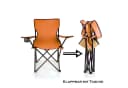 BigDean Campingstuhl Klappbar Orange mit Getränkehalter & Tragetasche Bild 3