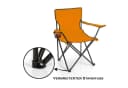 BigDean Campingstuhl Klappbar Orange mit Getränkehalter & Tragetasche Bild 5