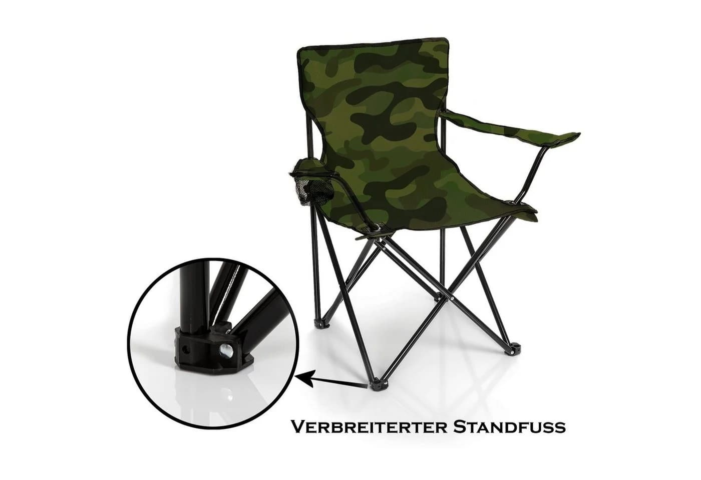 BigDean Faltstuhl Camouflage mit Getränkehalter & Tragetasche - Bild 5