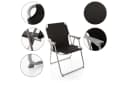 BigDean Klappstuhl Set 4x Schwarz Silber Grau Faltstuhl Camping Bild 3