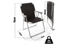 BigDean Klappstuhl Set 4x Schwarz Silber Grau Faltstuhl Camping Bild 5