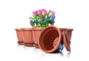 BigDean Blumentopf 6x Terracotta Wetterfest UV-Beständig Bild 2