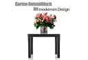 BigDean Gartentisch Schwarz Wetterfest Klappbar Kunststoff Bild 1