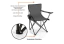 BigDean Campingstuhl Set 2 Stühle + Tisch Dunkelgrau Faltbar Wetterfest Bild 4