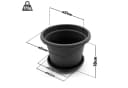 BigDean Blumentopf-Set 8-tlg. rund ø 25 cm Anthrazit mit Untersetzer Bild 3
