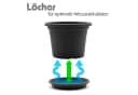 BigDean Blumentopf-Set 8-tlg. rund ø 25 cm Anthrazit mit Untersetzer Bild 4