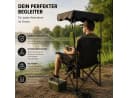 BigDean Faltstuhl Campingstuhl mit Sonnenschutz Schwarz Bild 4