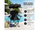 BigDean Faltstuhl Campingstuhl mit Sonnenschutz Schwarz Bild 5