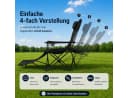 BigDean Faltstuhl Campingstuhl Verstellbare Hohe Rückenlehne Schwarz Bild 4