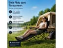 BigDean Faltstuhl Campingstuhl Verstellbare Hohe Rückenlehne Schwarz Bild 5