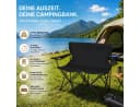 BigDean Faltstuhl Camping Sofa 2 Personen Schwarz Bild 1