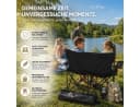 BigDean Faltstuhl Camping Sofa 2 Personen Schwarz Bild 4