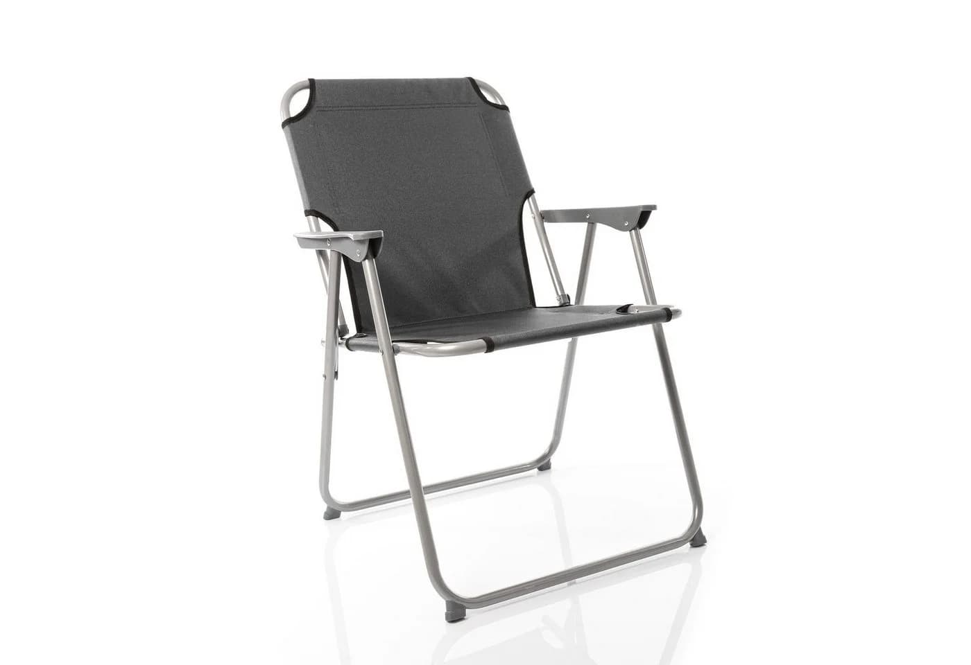 BigDean Klappstuhl Campingstuhl Grau Klappbar Wasserabweisend - Bild 2